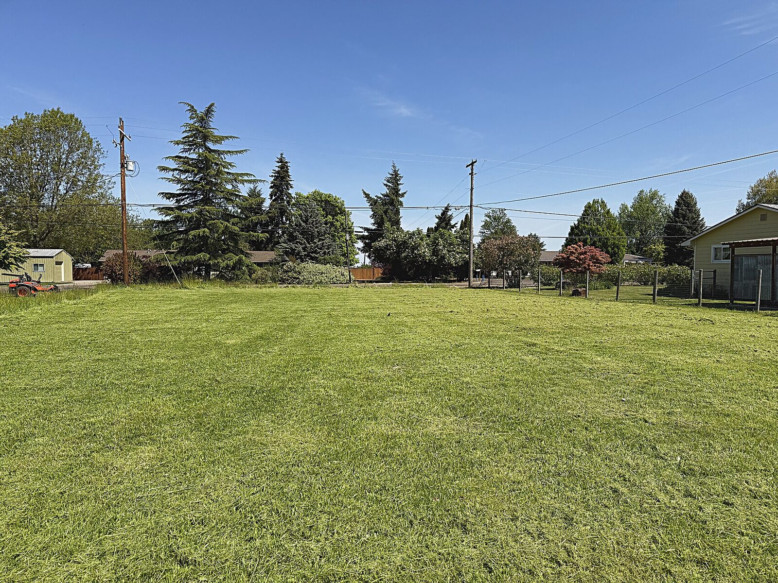 Lush mowed field