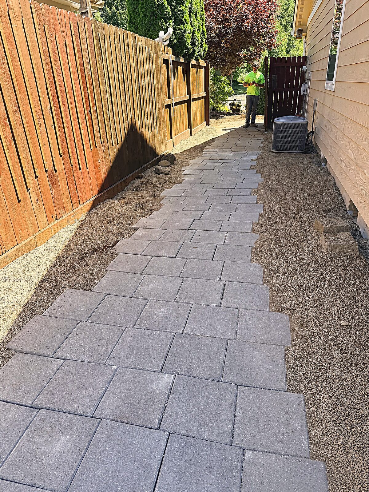 Finished paver walkway